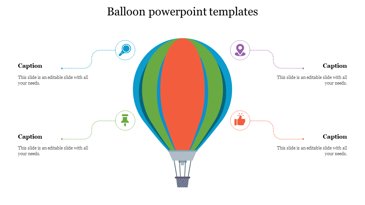 Creatively Designed Balloon PowerPoint Templates Slides